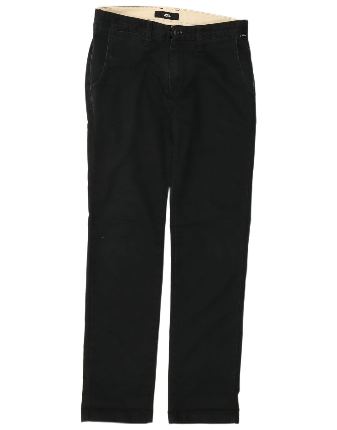 Męskie proste spodnie chino VANS W30 L32 granatowe, bawełniane