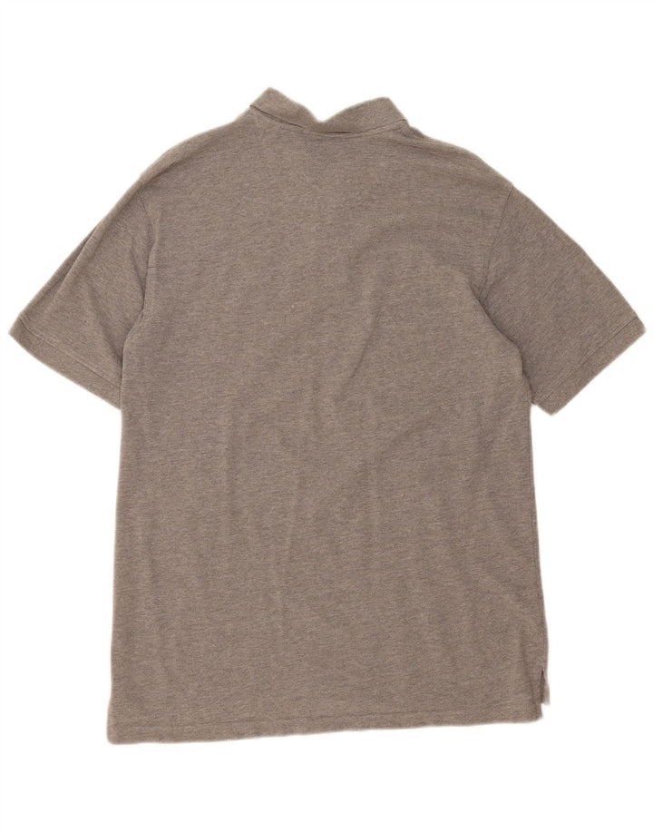 IZOD Mens Polo Shirt Large Grey Cotton