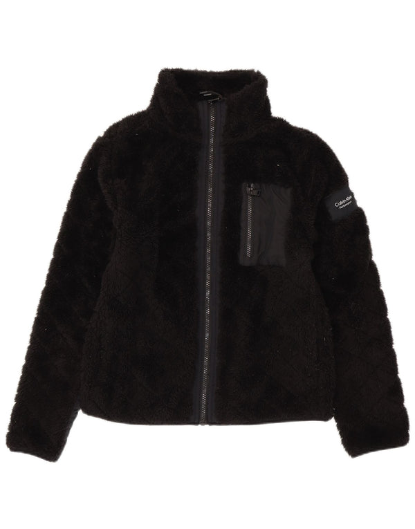 Damska kurtka polarowa CALVIN KLEIN Performance UK 14, średni czarny poliester