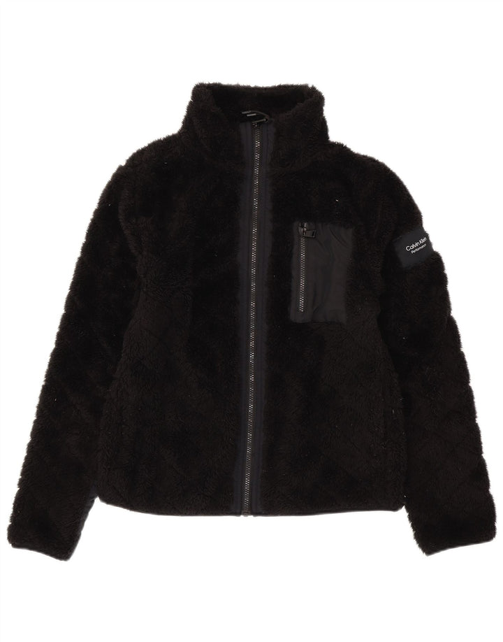 Damska kurtka polarowa CALVIN KLEIN Performance UK 14, średni czarny poliester