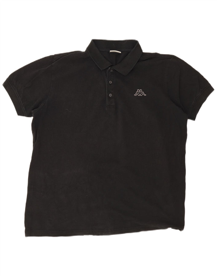 Męska koszulka polo KAPPA 2XL, czarna, bawełniana