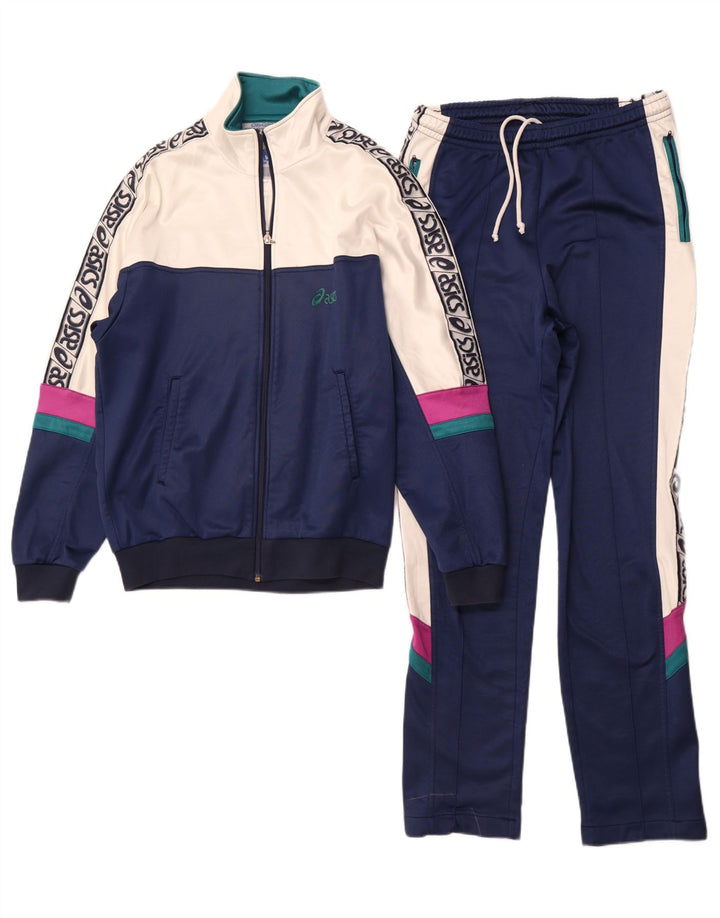 Pełny dres damski Asics IT 48 XL Granatowy poliamid z blokami kolorów