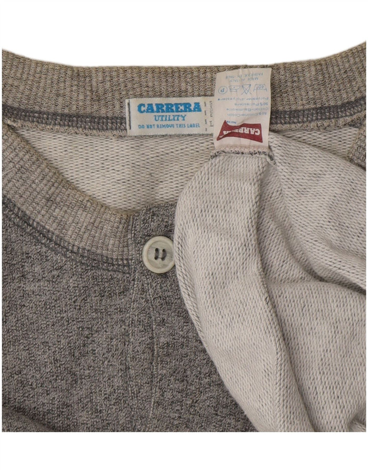 Męska bluza z grafiką CARRERA, duża, szara, bawełniana