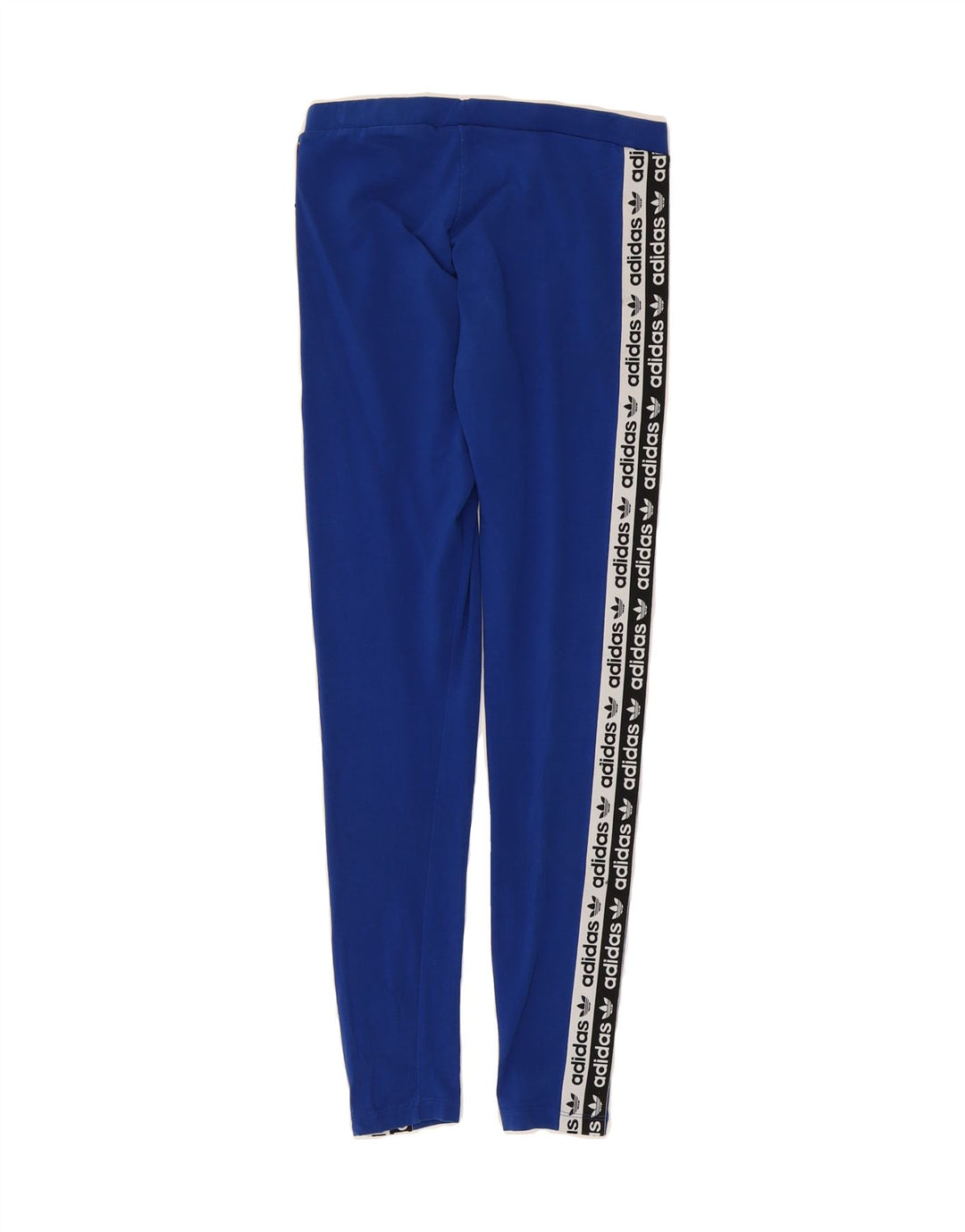 ADIDAS Womens Graphic Leggings UK 8 Small Blue Colourblock Vintage Adidas and Second-Hand Adidas from Messina Hembry 