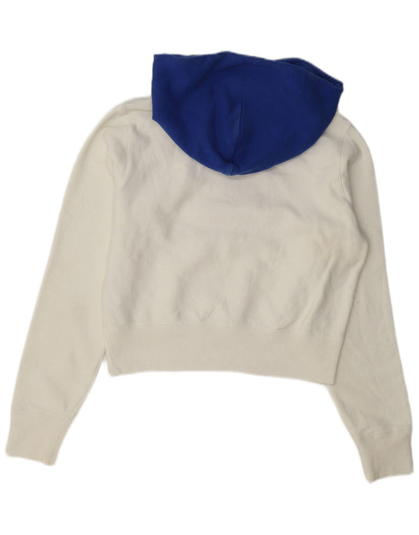 Damska bluza z kapturem Champion Crop Graphic UK 14 w kolorze średniej bieli
