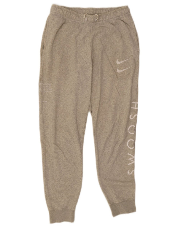 Męskie spodnie dresowe Nike Swoosh z grafiką, małe, szare nakrapiane