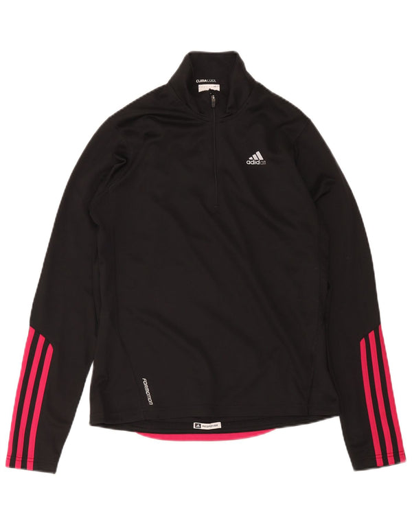 Damski dres Adidas Climacool Zip Neck Pullover Top UK 10 Small Black
