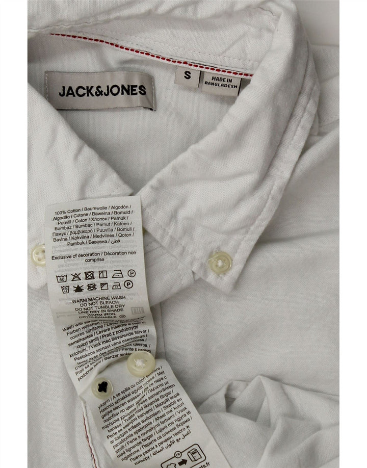 Koszula męska Jack & Jones, mała, biała, bawełniana
