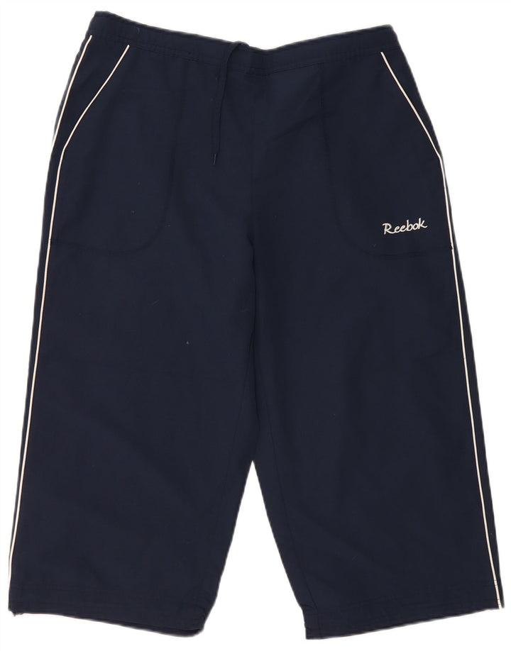 Damskie spodnie dresowe Reebok Capri UK 18 XL, granatowe, poliestrowe
