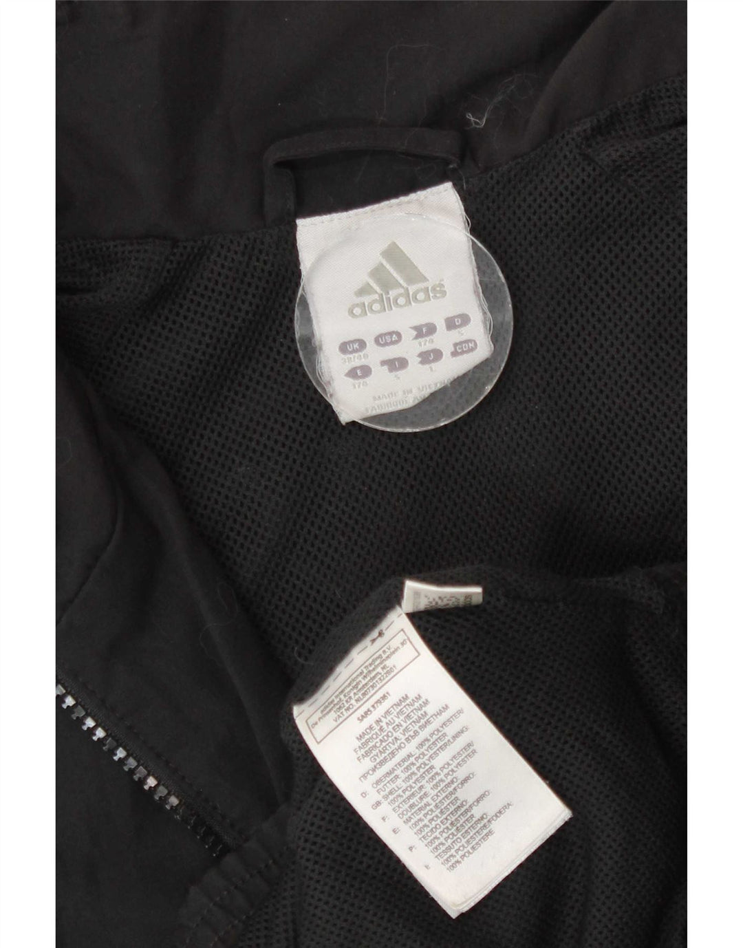 Męska kurtka dresowa Adidas UK 38/40 Średni czarny poliester