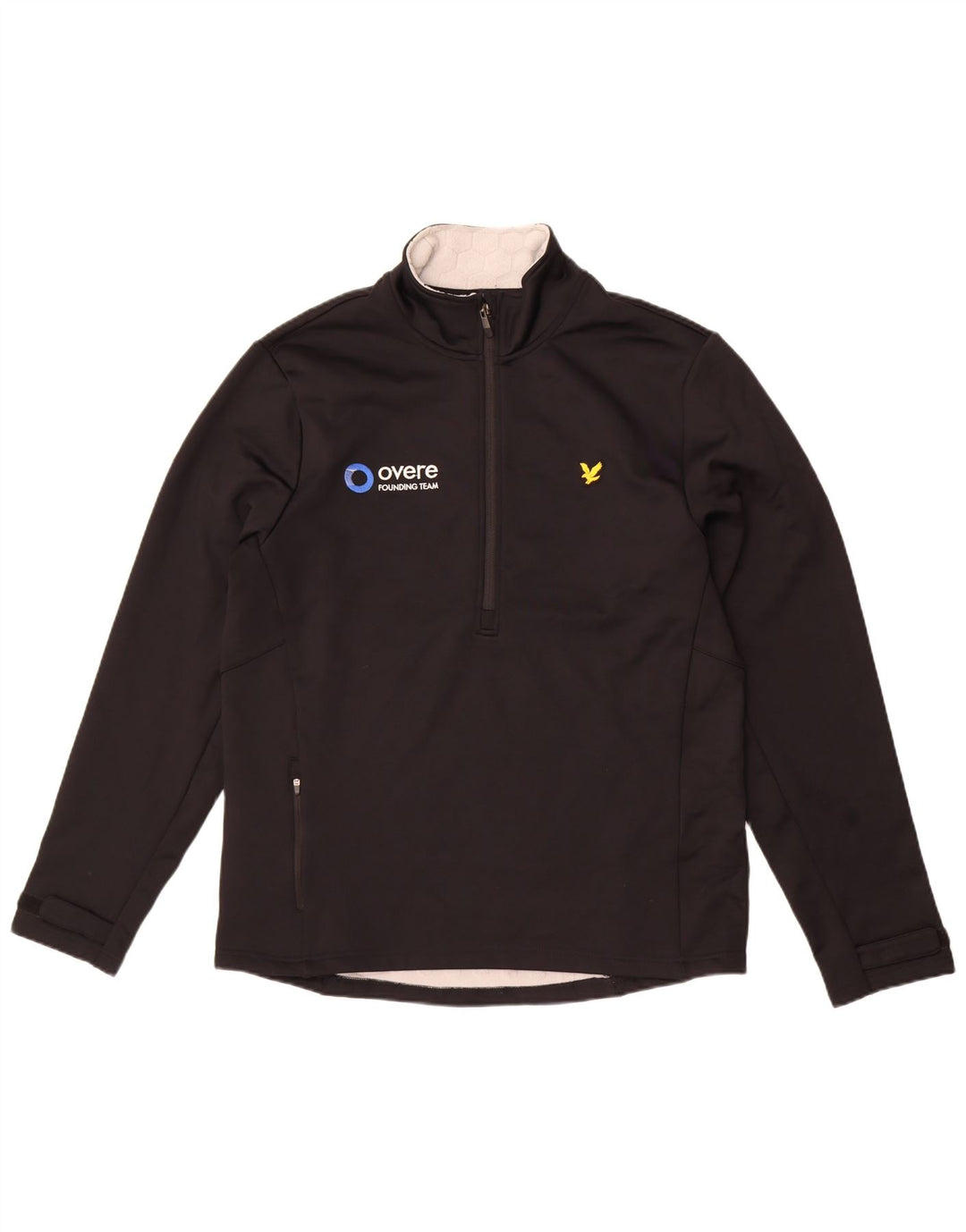 Męski dres Lyle & Scott z grafiką i zamkiem błyskawicznym, duży, czarny