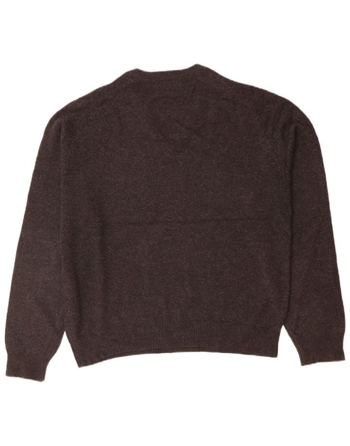 Męski sweter Marks & Spencer Blue Harbor z dekoltem w kształcie litery V, średnioszary