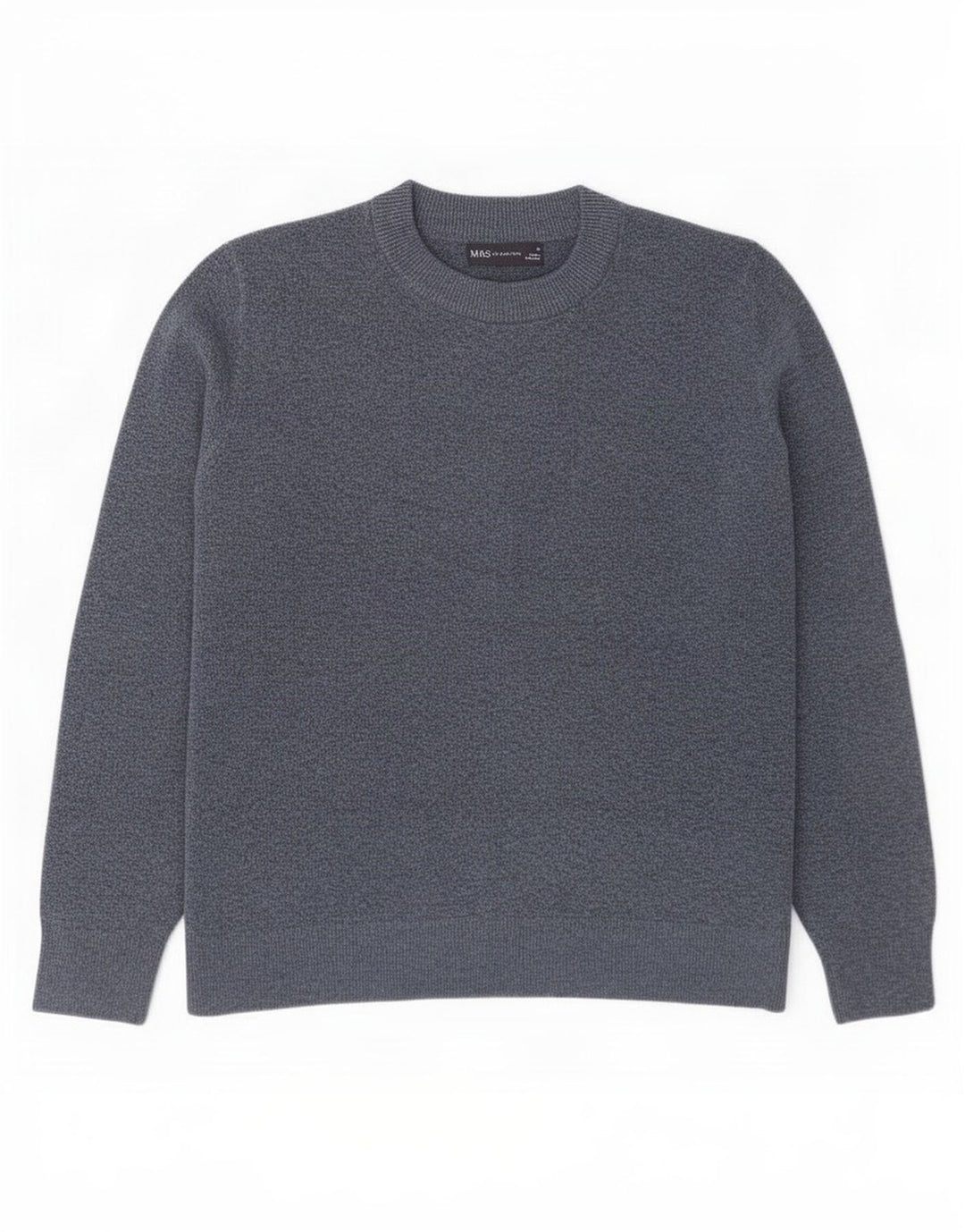 Marks & Spencer Męski sweter z okrągłym dekoltem, średni granatowy poliester