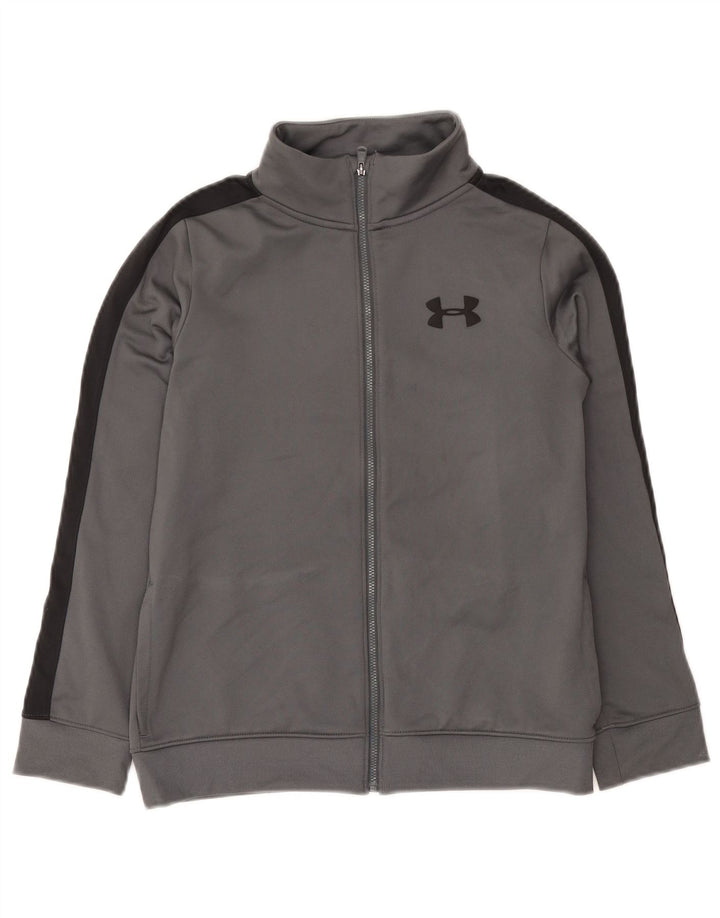 Kurtka dresowa chłopięca Under Armour 9-10 lat, średnioszara, z blokami kolorów