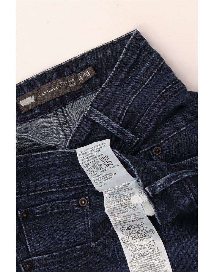 Damskie jeansy Levi's Demi Curve Bootcut, rozmiar 14, duże, W32 L32, granatowe