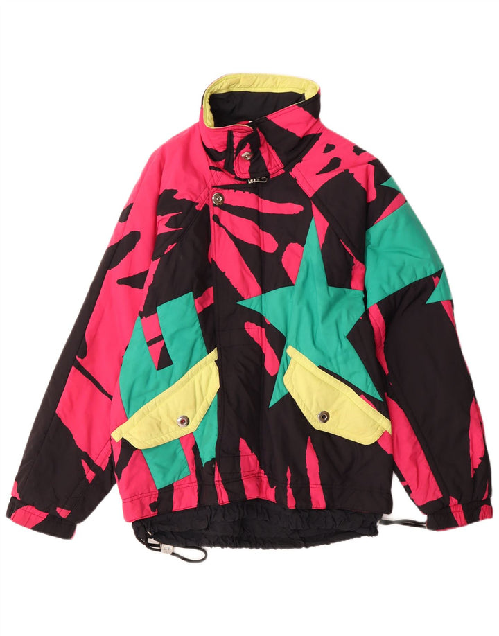 Męska kurtka narciarska Belfe Abstrakcyjny wzór UK 38 Średni wielobarwny nylon