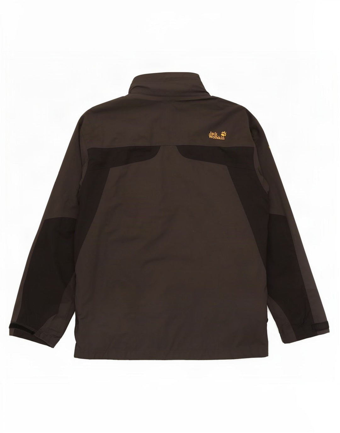 Męska kurtka przeciwdeszczowa Jack Wolfskin UK 50 3XL Khaki z blokami kolorów, poliamid