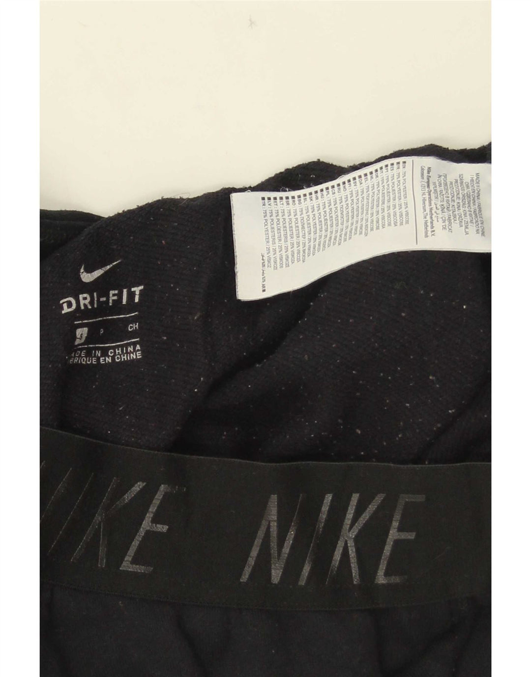 Damskie spodnie dresowe Nike Dri Fit Graphic UK 10, małe, czarne, poliestrowe