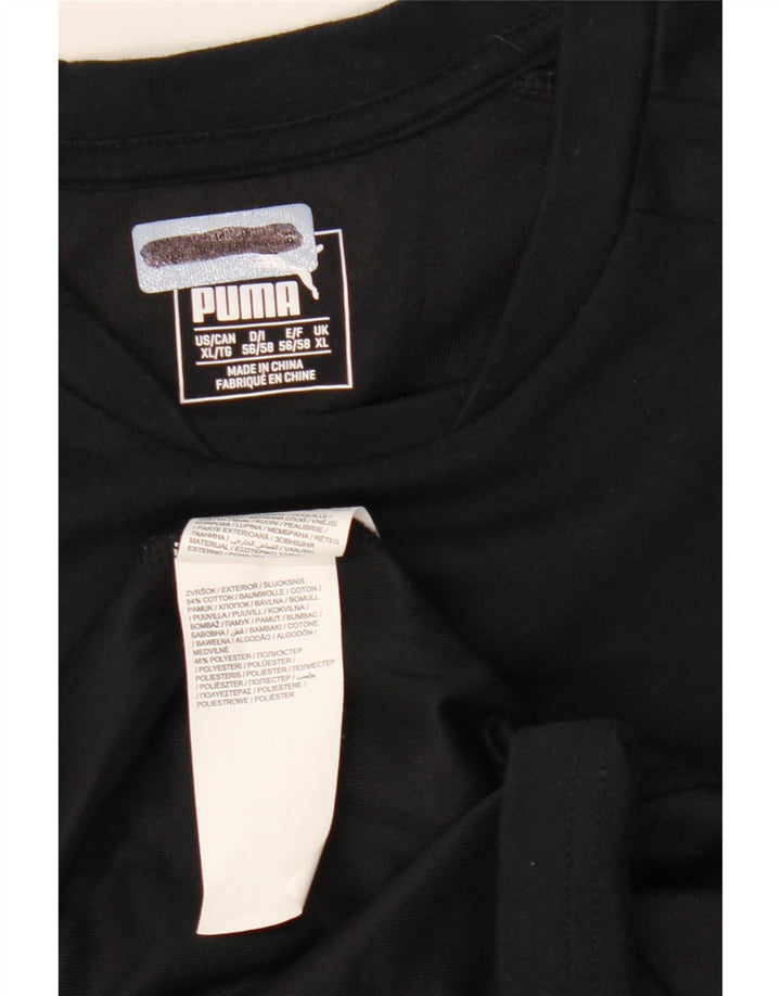 T-shirt męski Puma XL, czarny, bawełniany