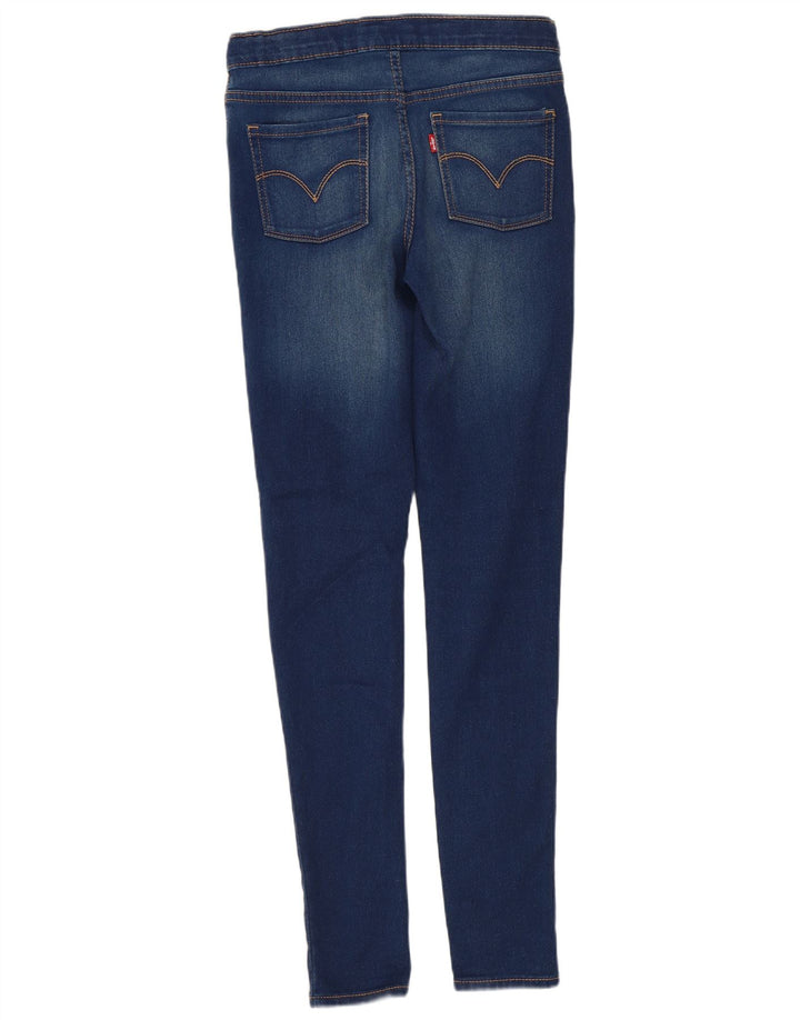 Dziewczęce jeansy Jegging LEVI'S 11-12 lat W25 L28 Granatowa bawełna