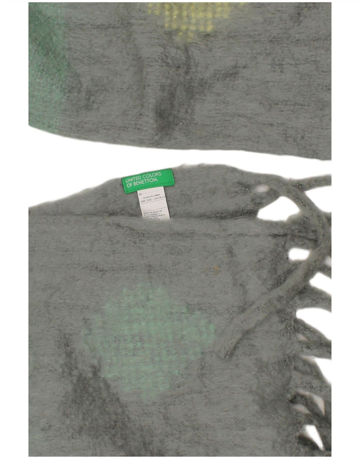 BENETTON Womens Rectangle Scarf One Size Multicoloured Colourblock Modern