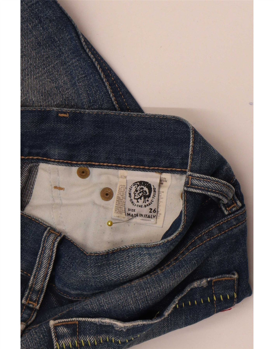 Damskie jeansy rozkloszowane Diesel W26 L32 Niebieskie bawełniane
