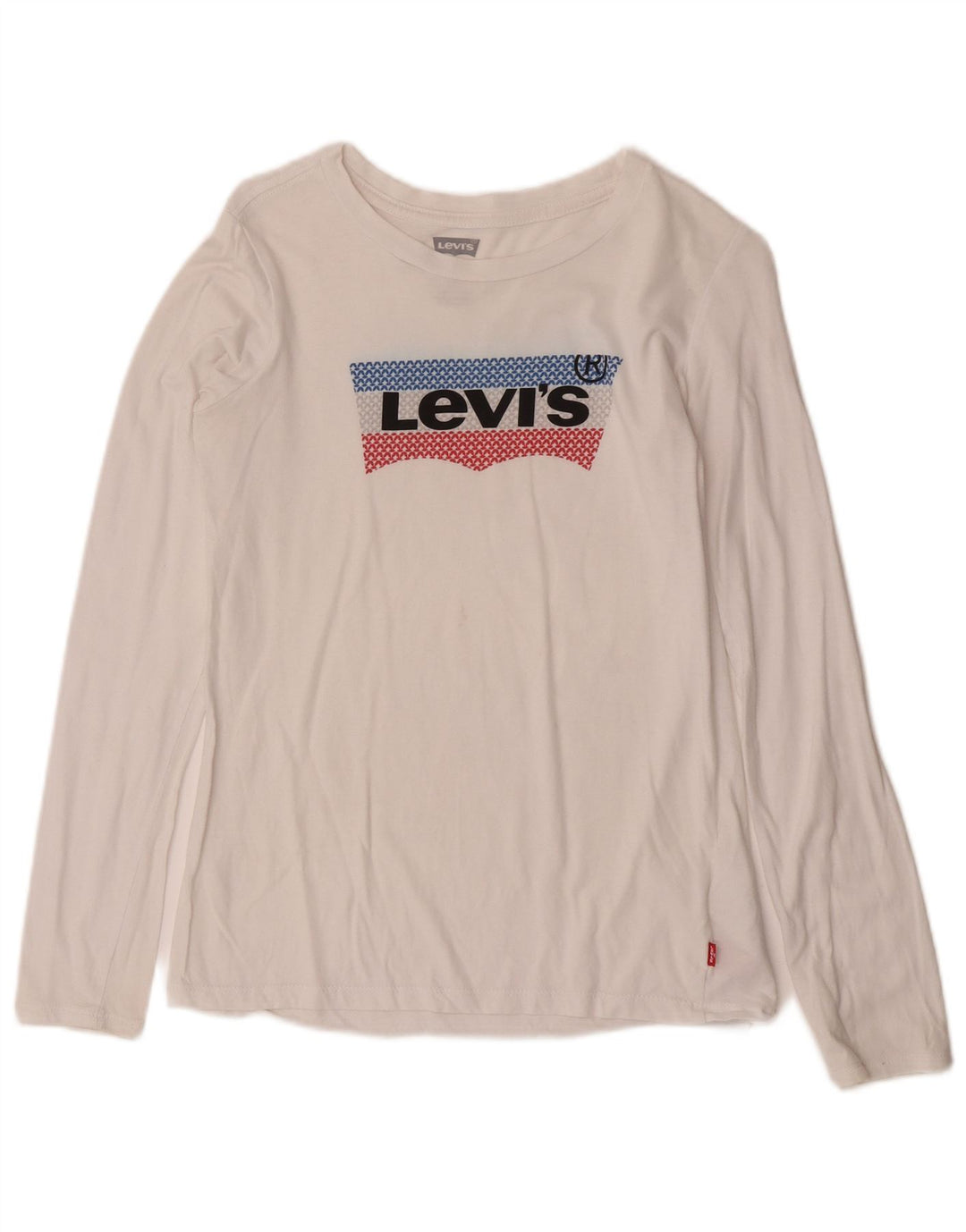 Chłopięcy top z grafiką Levi's z długim rękawem, 15-16 lat, biały