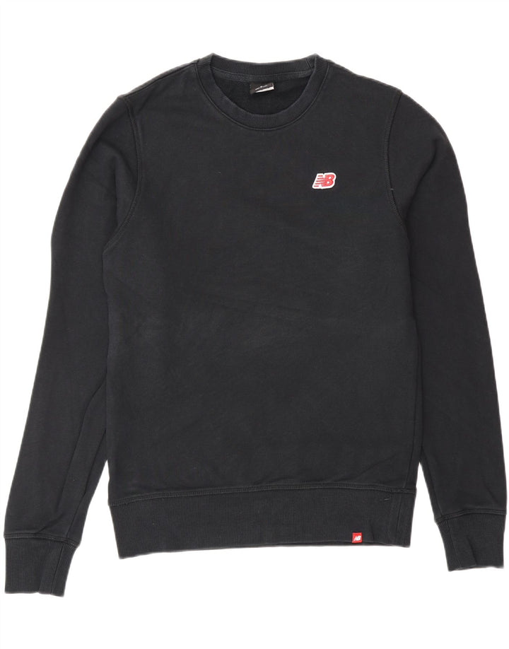 Męski sweter New Balance, mały, czarny, bawełniany