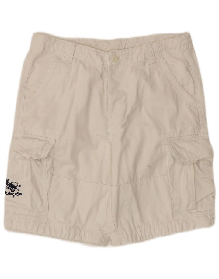 Męskie spodenki cargo w stylu vintage XL W38 białe