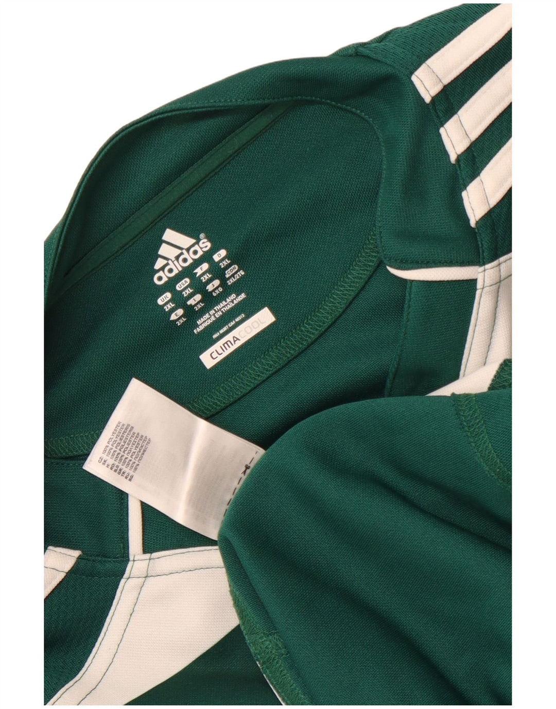 Adidas Męska koszulka Climacool Top 2XL z poliestru w zielone paski