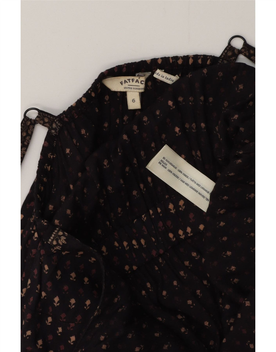 Kombinezon damski FAT FACE UK 6 XS Granatowa wiskoza w kwiaty