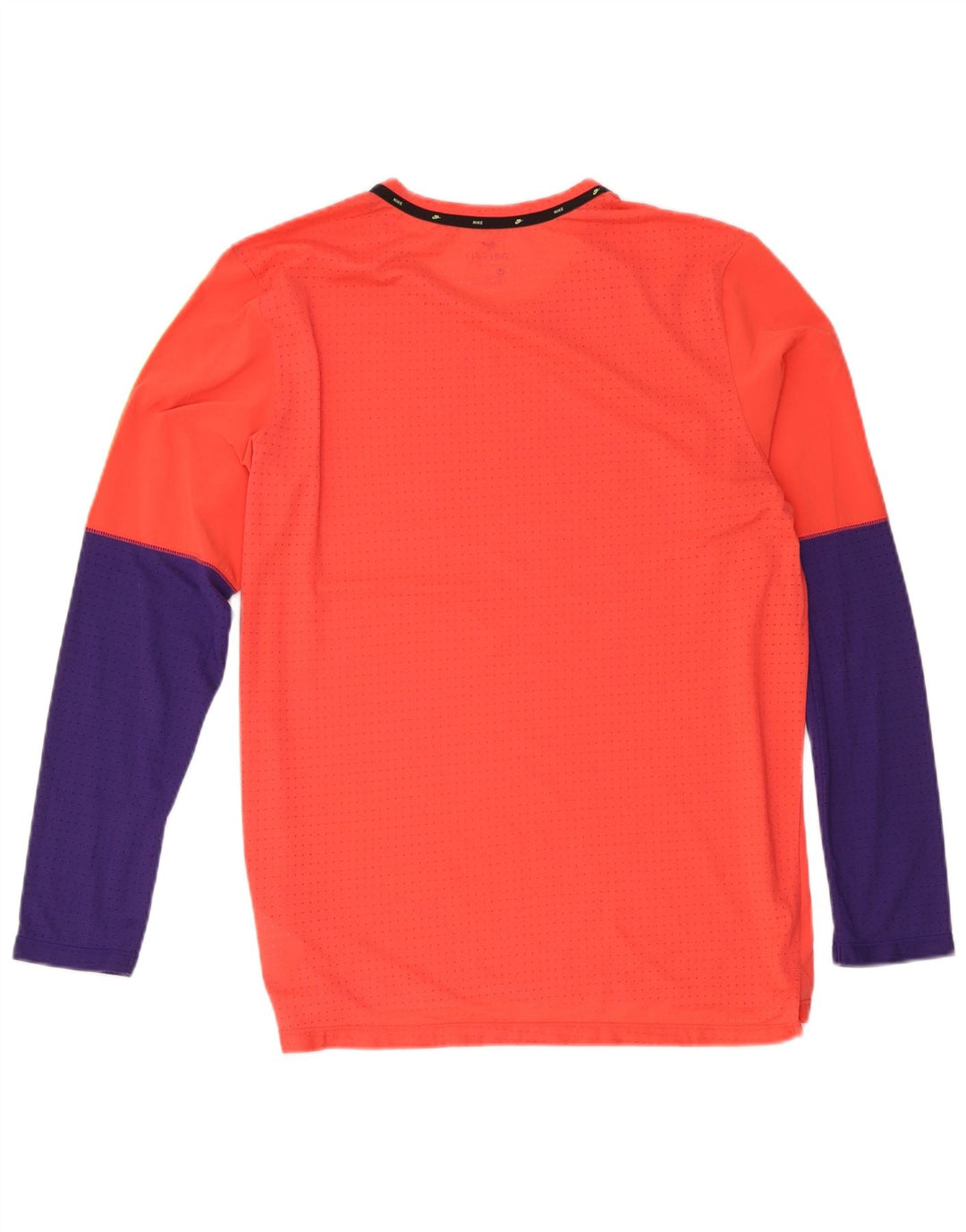 Męska koszulka Nike Dri Fit z grafiką z długim rękawem, dużym pomarańczowym blokiem kolorów