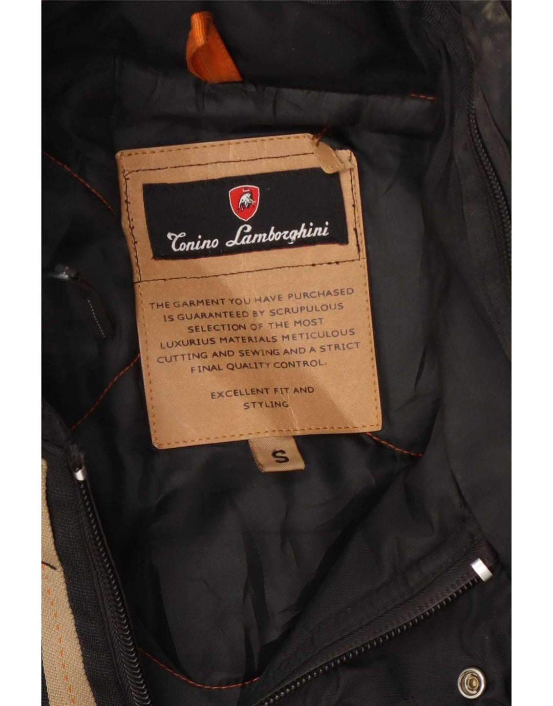 Męska ocieplana kurtka z kapturem Tonino Lamborghini UK 36 Small Black