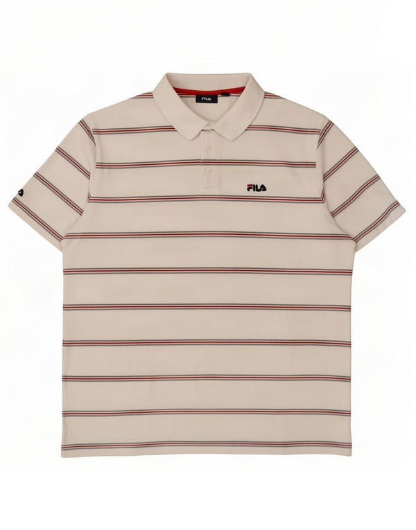 Męska koszulka polo Fila 2XL, bawełniana w białe paski