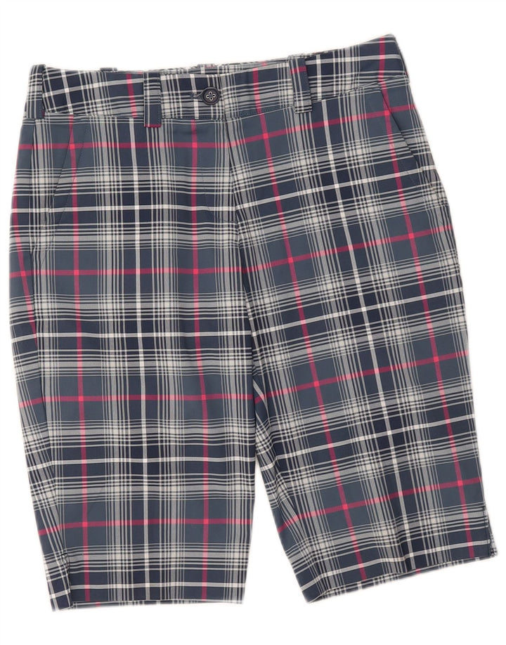 Damskie spodenki chino Nike Dri Fit UK 8 Small W28 z poliestru w niebieską kratkę