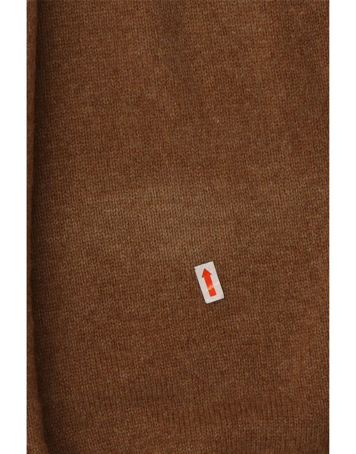 MARLBORO CLASSICS Męski sweter zapinany na zamek 2XL Brązowa wełna