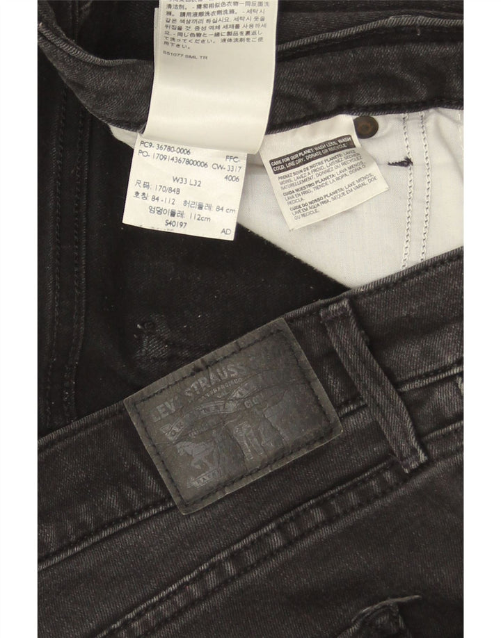 Męskie jeansy Levi's Skinny W33 L32 Szara bawełna