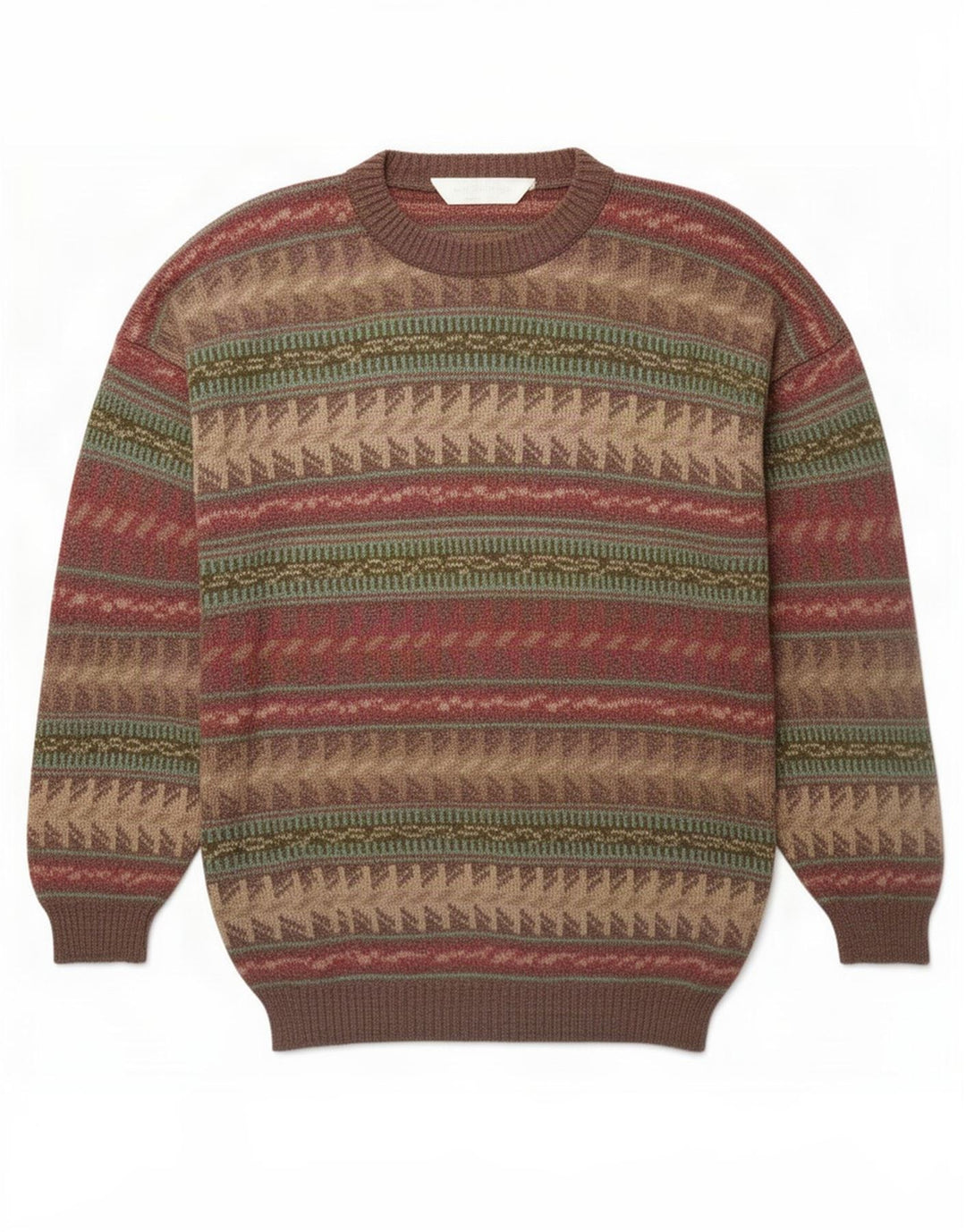 Męski sweter St. Bernard XL, wielokolorowa, geometryczna wełna