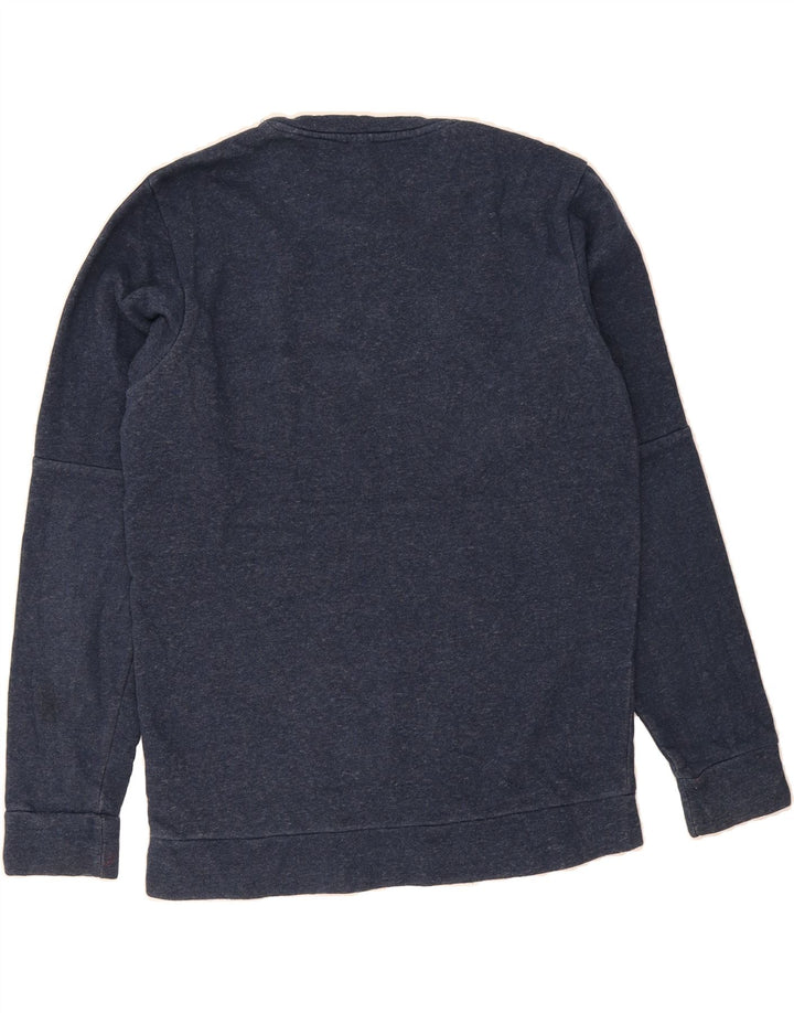 ADIDAS Mens Sweatshirt Jumper Small Navy Blue Cotton Vintage Adidas and Second-Hand Adidas from Messina Hembry 