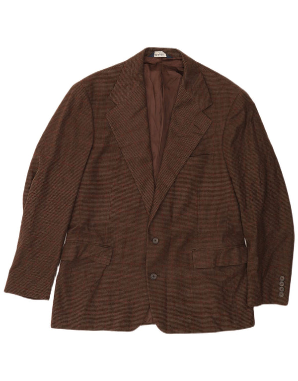 Męska marynarka Polo Ralph Lauren zapinana na 2 guziki UK 42, duża brązowa pepitka