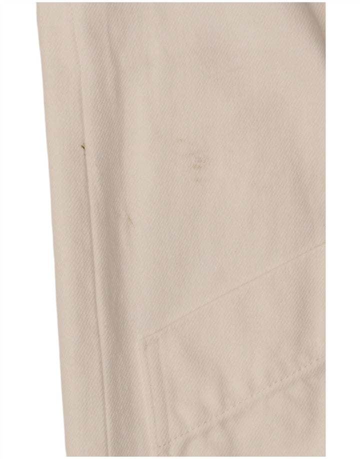 Damska jeansowa spódnica midi Zara, średnia W30, biała bawełna