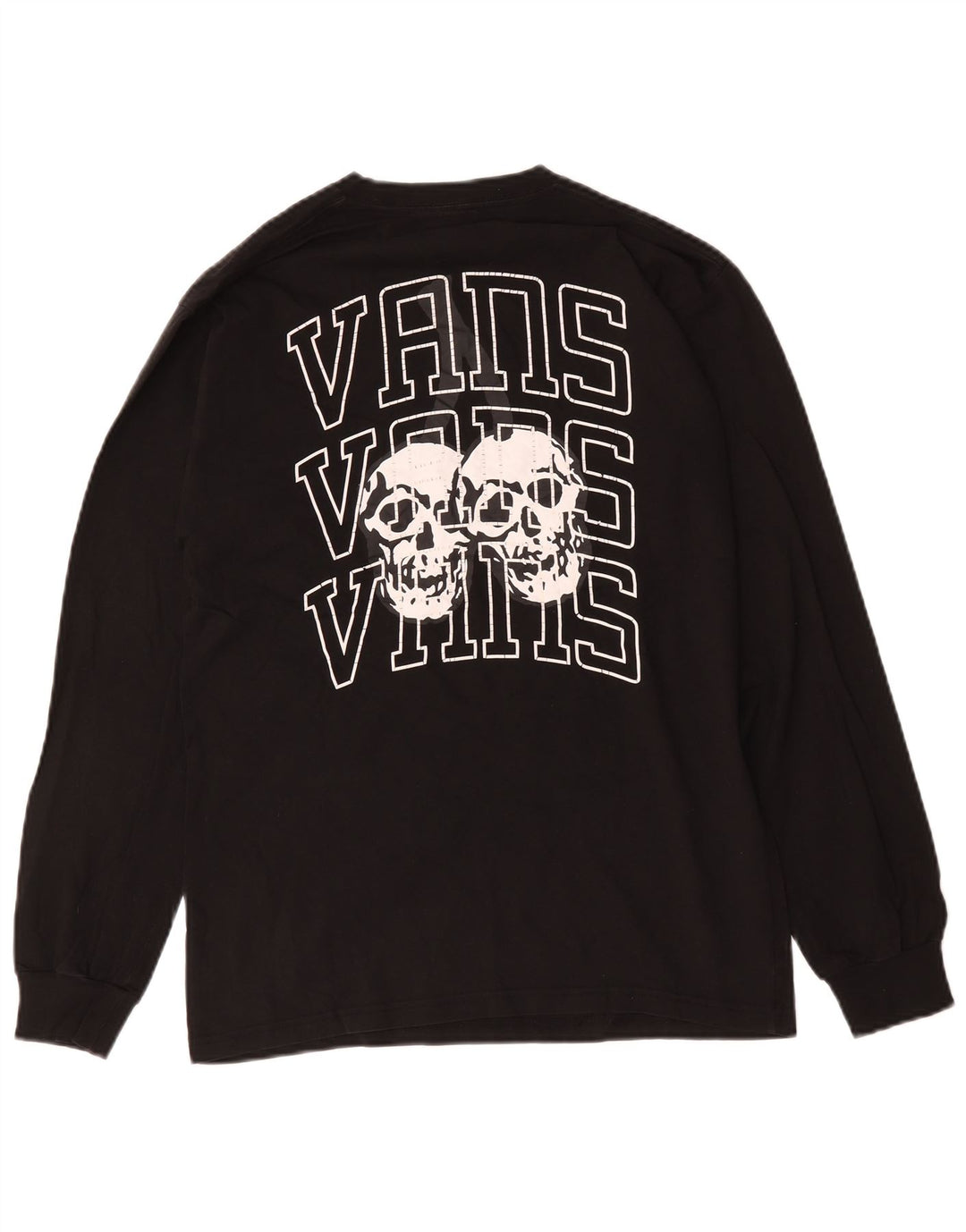 Męski top z grafiką Vans z długim rękawem, średnio czarny, bawełniany