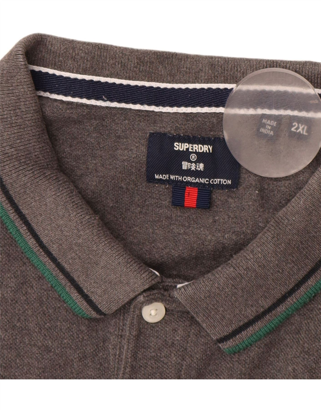 Męska koszulka polo Superdry 2XL, szara, bawełniana