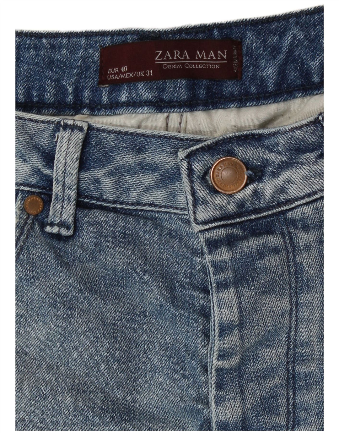 Męskie jeansy obcisłe Zara EU 40 Medium W31 L28 Niebieskie