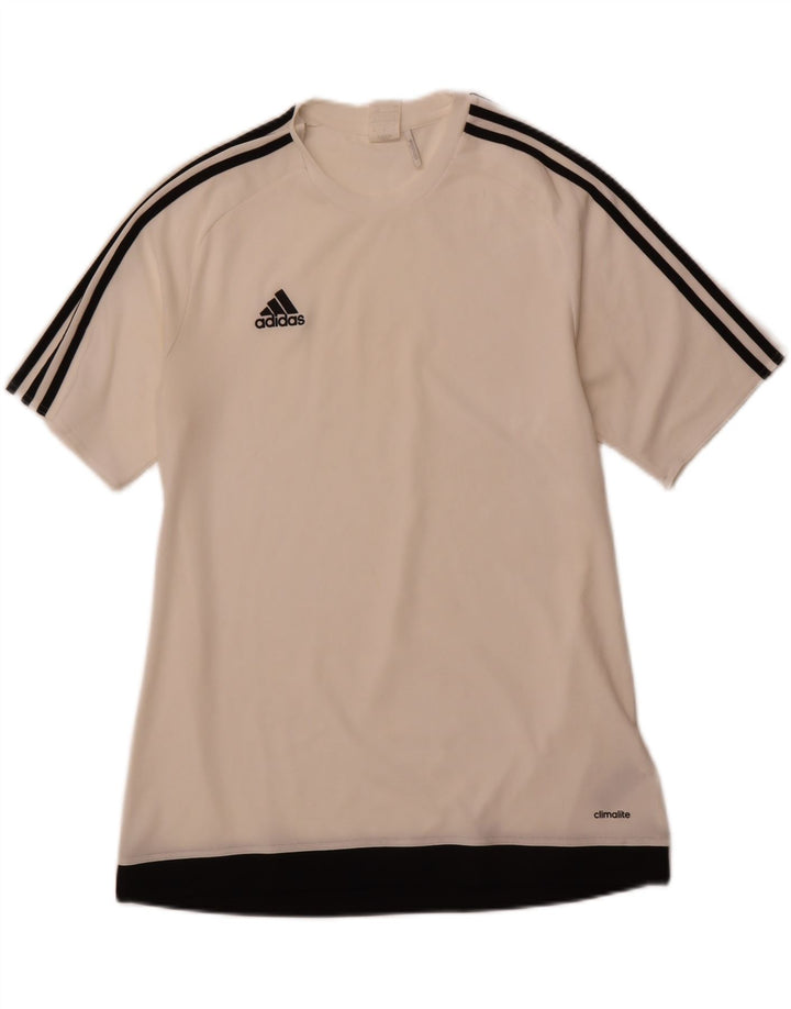 Męski T-shirt ADIDAS Climalite, duży, biały, poliester
