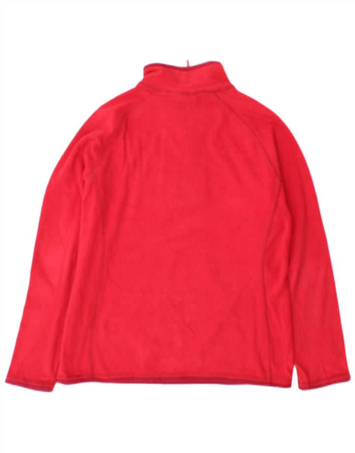 Damski sweter polarowy Mountain Warehouse z zamkiem błyskawicznym, UK 14, duży, czerwony poliester