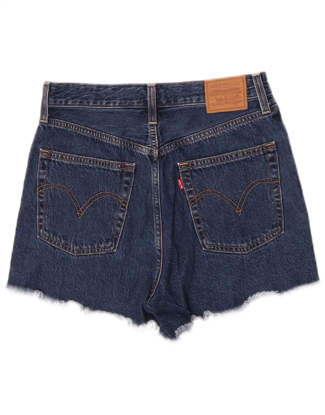 Damskie spodenki jeansowe Levi's Ribcage W29 Średni granatowy, bawełniany