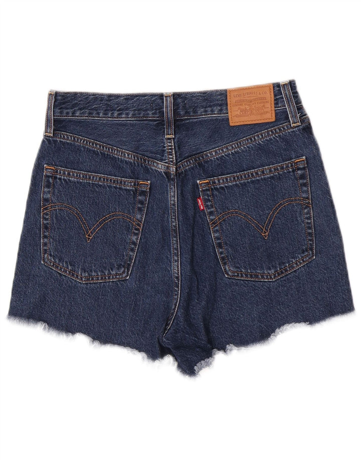Damskie spodenki jeansowe Levi's Ribcage W29 Średni granatowy, bawełniany