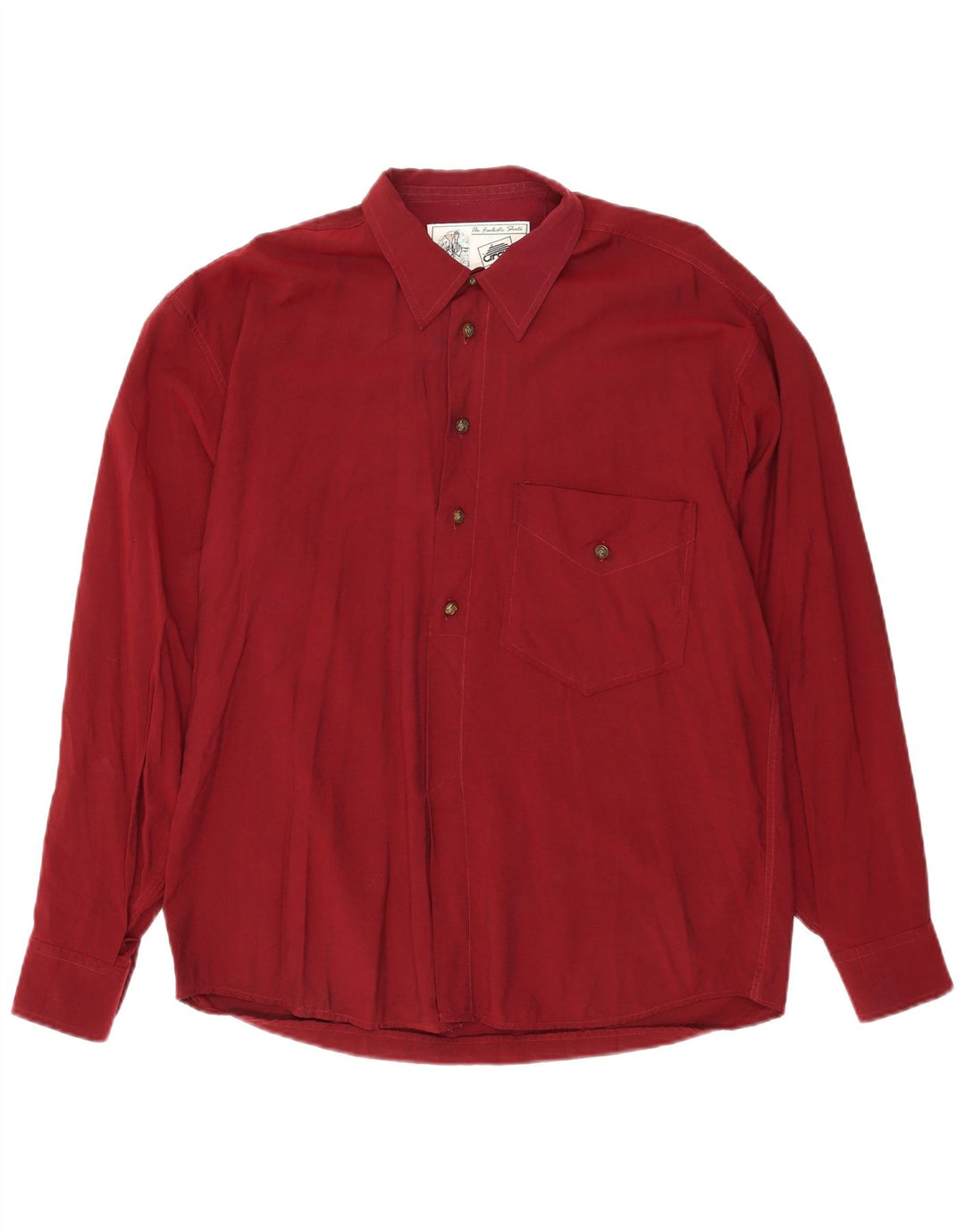 Koszula męska VINTAGE XL Burgundowa wiskoza