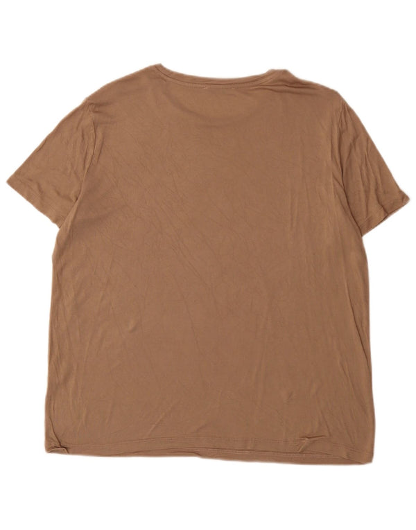 T-shirt damski Zara Top UK 18 XL Brązowa wiskoza